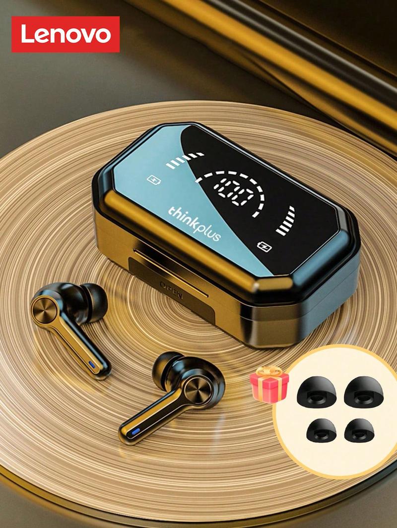 Lenovo LP3 Pro In-Ear Wireless Headphones with Bluetooth 5.0, Hi-Fi Sound Quality, LED Power Display, IPX5 Waterproof, 1200mAh Charging Case Doubles as Emergency Power Bank for Phones