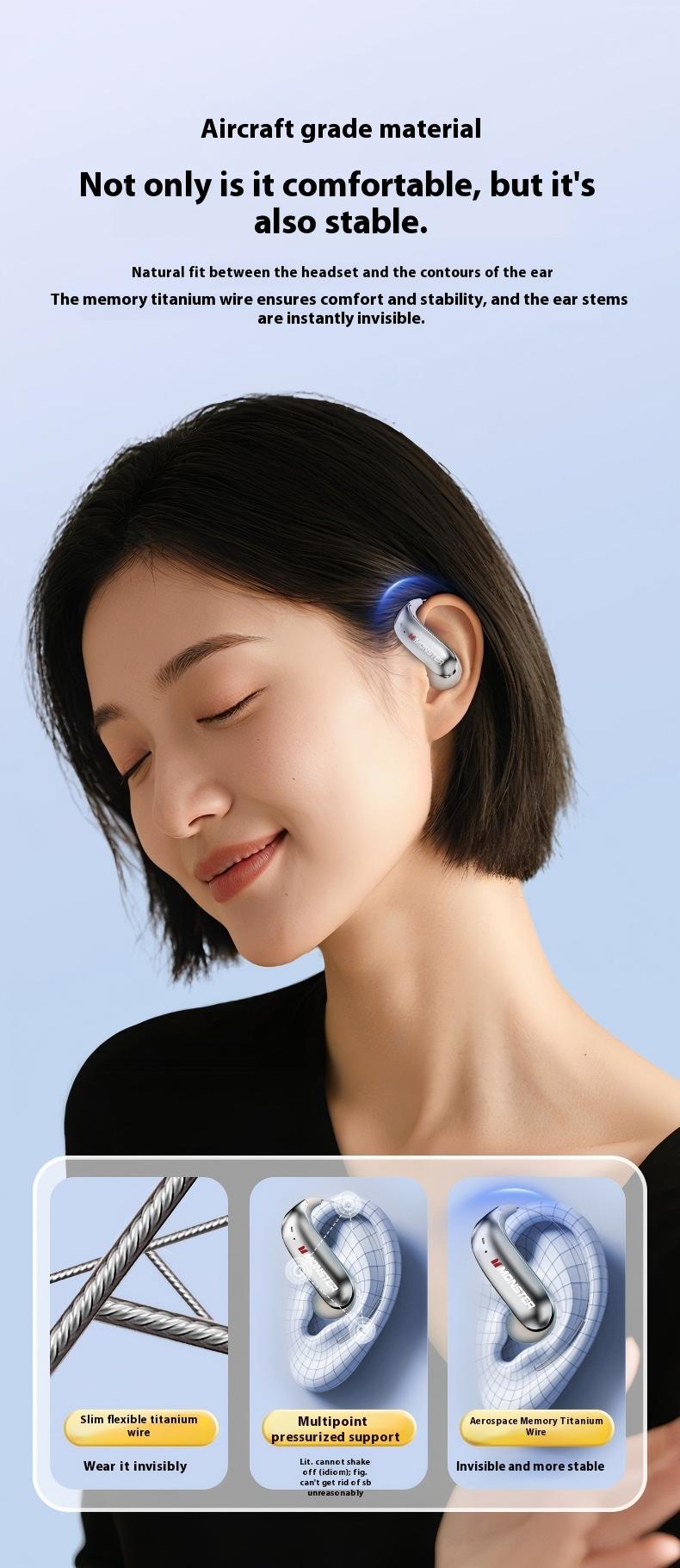 Monster Bluetooth Headphones Set – Includes Over-Ear Wireless Headphones and Ear Buds Ear-Hook Earphones, Deep Bass, Clear Sound, Noise Cancelling Mic, Noise Isolation, IPX5 Waterproof, 40H + 80H Playtime, Ideal for Travel, Work & Gifts for Men and Women