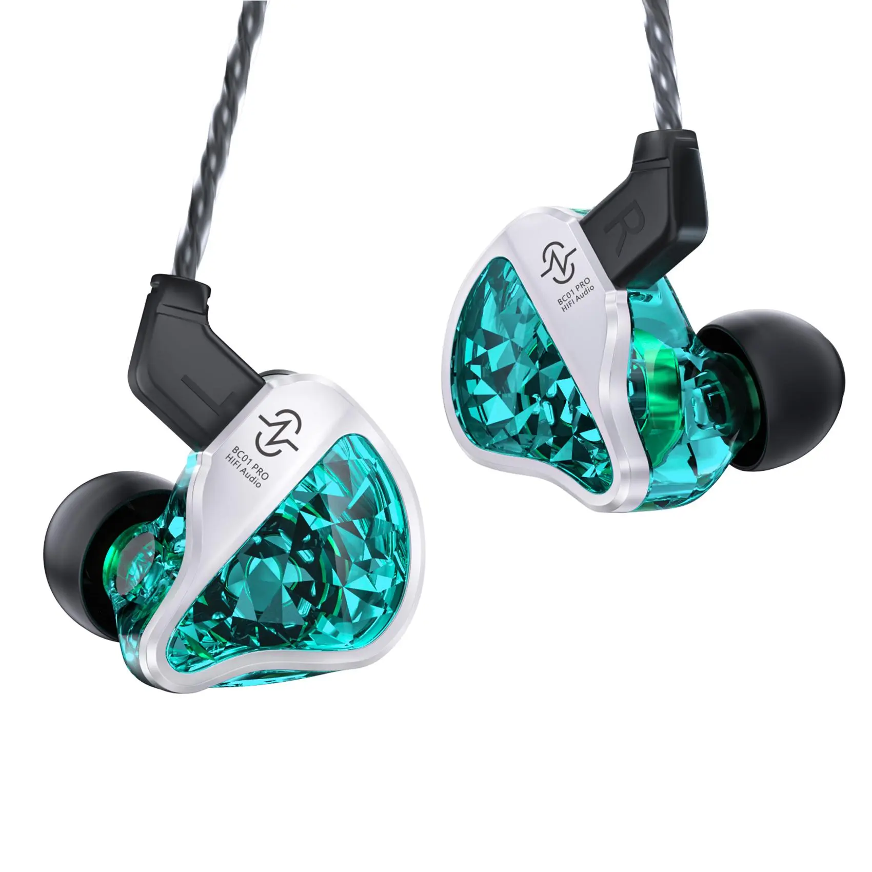 CCZ BC01 Pro In-ear Monitor, Professional Stage Level IEM Earphones, 1BA 1DD Hybrid Drivers IEMs for Gaming, Singers, with HiFi Balanced Sound, Detachable 2pins Cable, Audio, In-ear Headphones, Hybrid Wired Earbuds