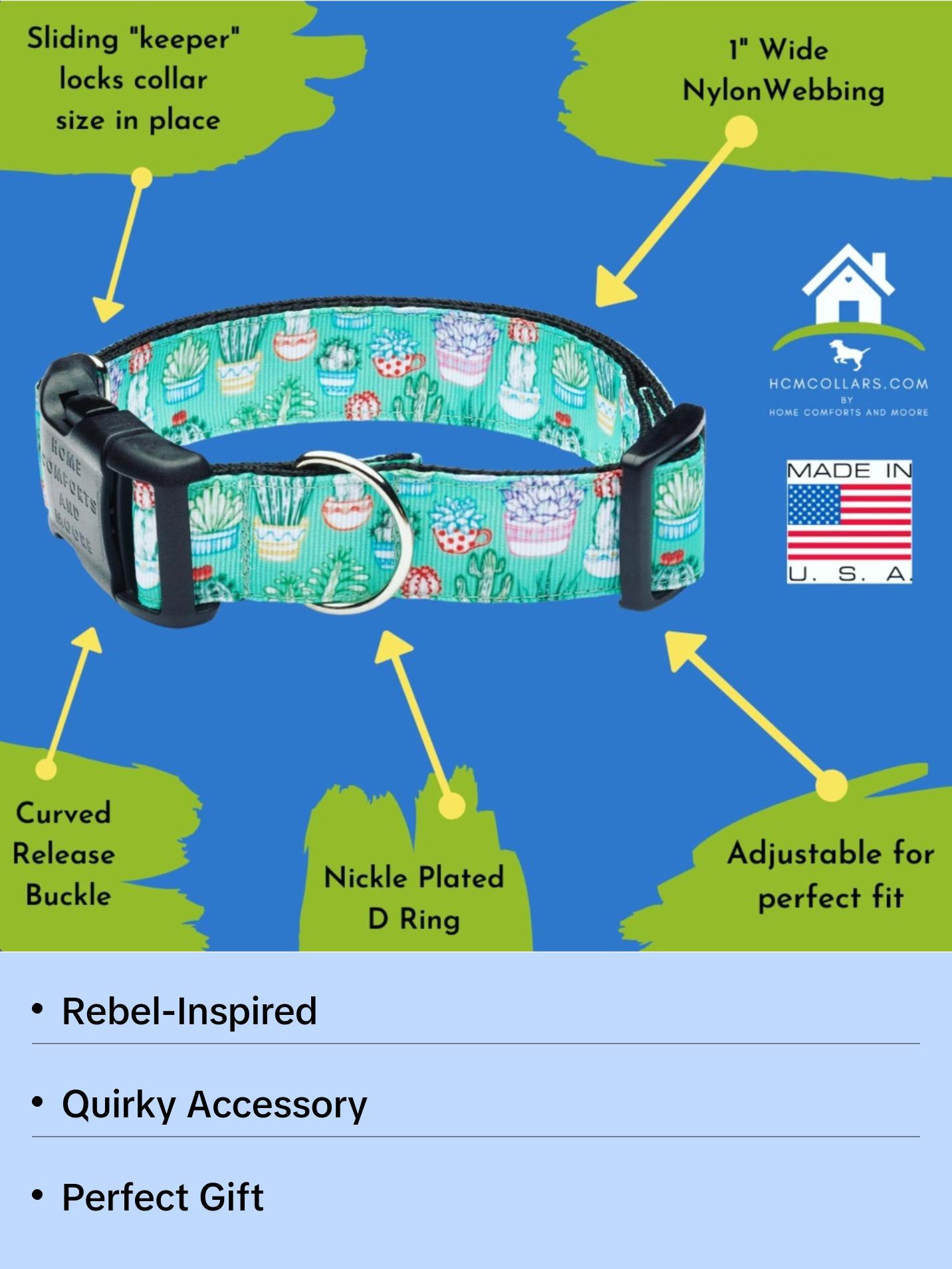 Blue Cross Bones Dog Collar