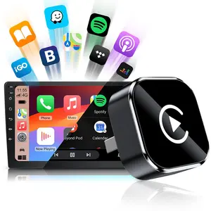 NEW 2026 Upgraded Wireless CarPlay Adapter - No-Delay Connection |   iPhone/Android Compatible with Hands-Free Calling (Do Not Support Vehicles with Built-in Wireless CarPlay) carplay plug