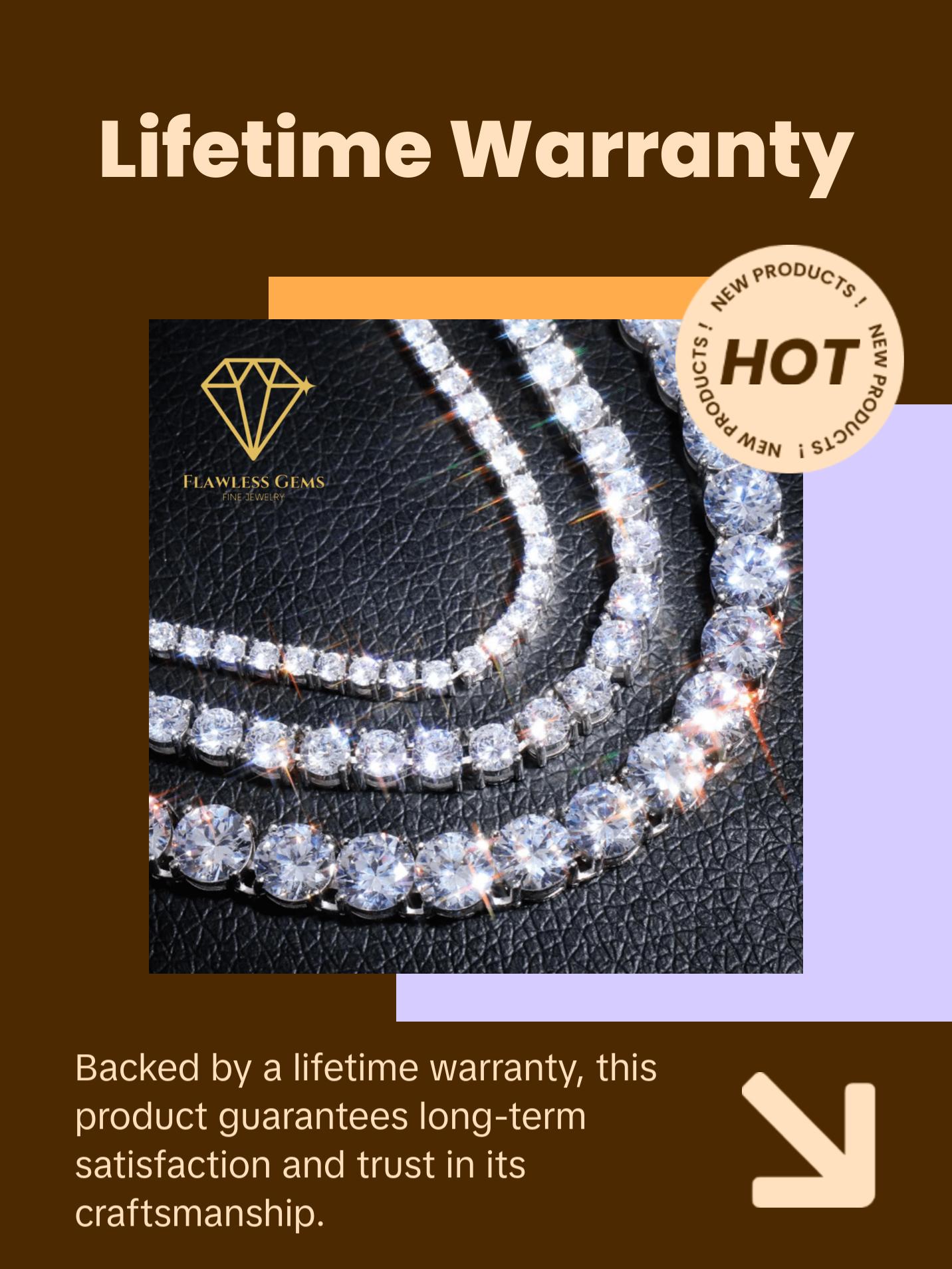 Sterling Silver VVS Tennis Chain