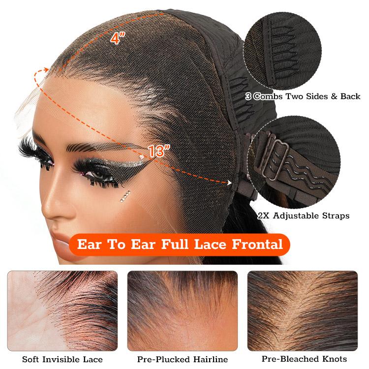 West Kiss Short Kinky Curly Ready Go Glueless Wigs Pre Cut Pre Bleached 7x4 Closure Wig 250% Density Human Hair Wig Pre Plucked 13x4 Lace Front Wigs