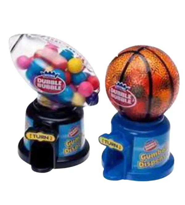 Dubble Bubble Hot Sports Gumball Dispenser 2 Pack Random Sport Ball Snack Candy Fun Interactive Novelty Dispenser for Kids Sports Fans Party Favors