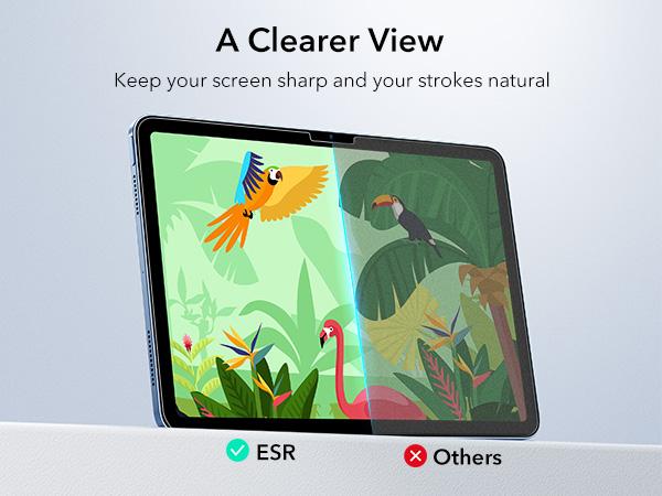 ESR 2 Pack Paperlike Screen Protector for iPad Pro 13/11 & iPad Air 13/11, Write and Draw Like on Paper, Scratch Protection with Easy Application Tray, Thin and Responsive, Matte Finish
