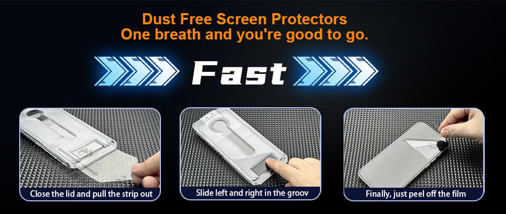 One Fish Screen Protector 2 Pack for iPhone,Samsung,Crystal Clear, Fingerprint Proof Screen Protector, Privacy Protection, Fingerprint Resistant, Dust-Free.