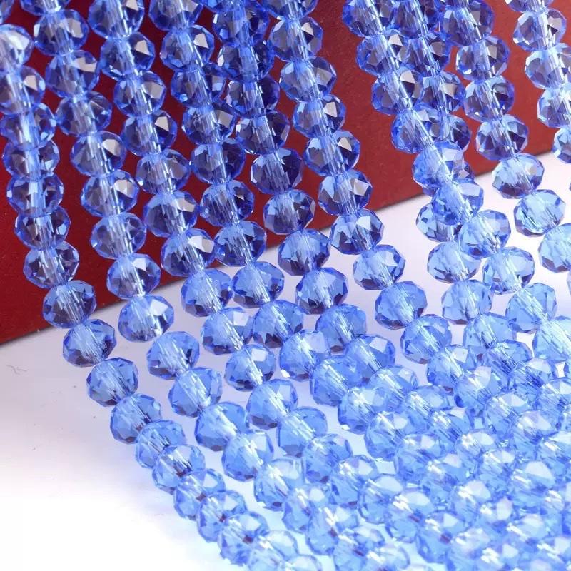 【C003】DIY 6mm   flat crystal faceted glass beads Porcelain beads bracelet kit jewelry making