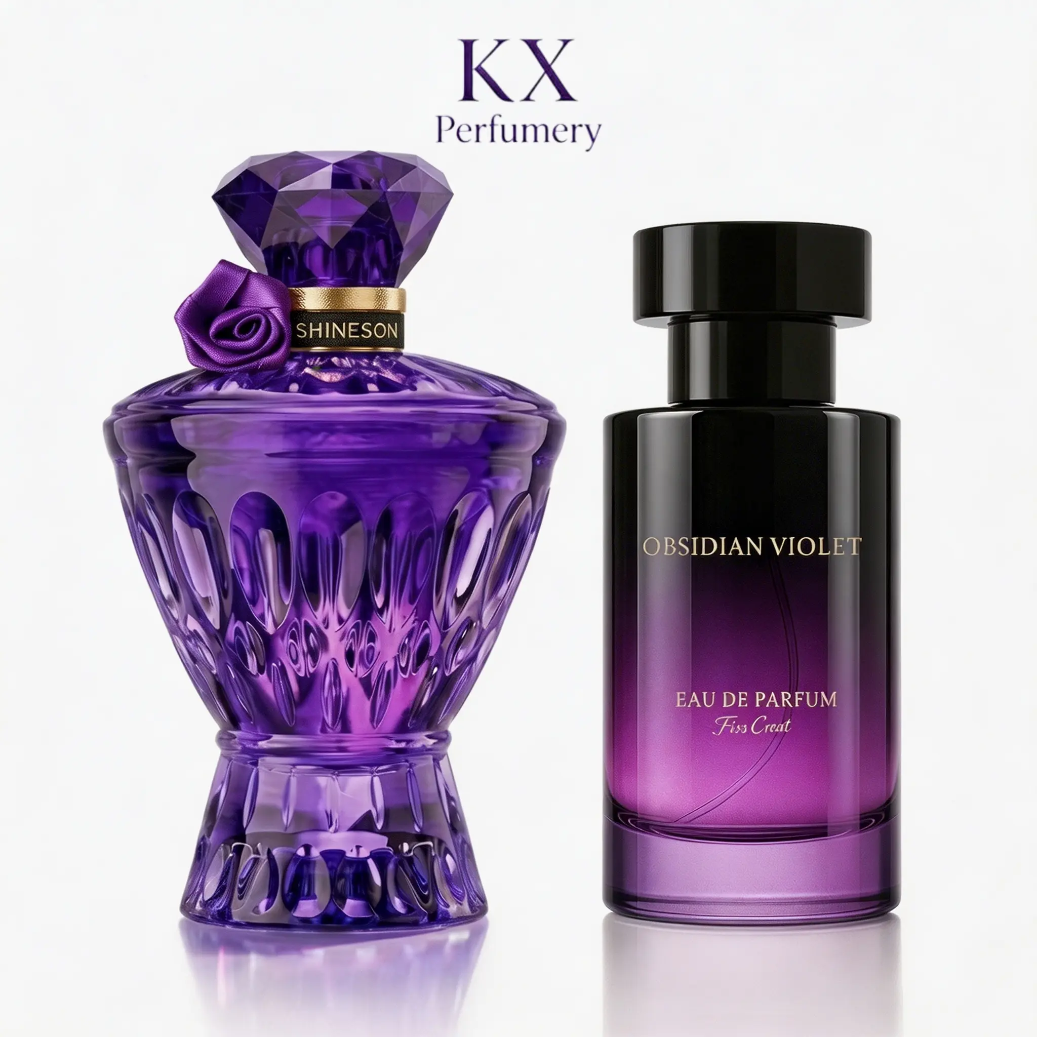 KX Perfumery 2-Piece Royal Purple Perfume Gift Set for Women | Long Lasting Luxurious Scent | Obsidian Violet & Twilight Amethyst EDP | Perfect Valentine’s Day Gift summervibes,
