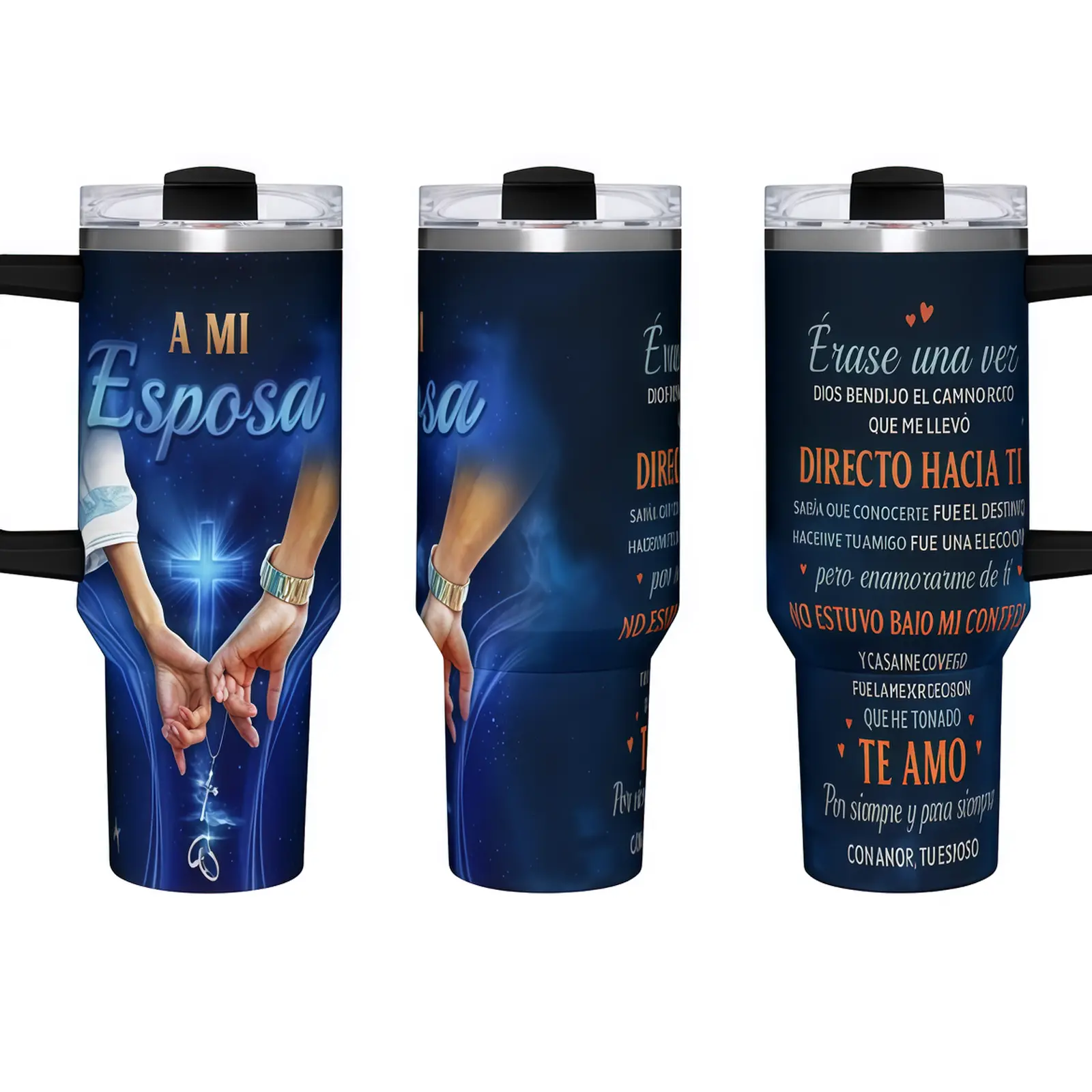 Vaso Térmico "Para Mi Esposa" de 40oz - Regalo Cristiano de Aniversario o Cumpleaños para Esposa, 20 oz Tumbler Taza de Café Religiosa de Amor, Regalo para Ella en el Día de la Madre