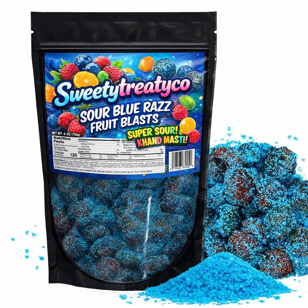 Blue Raspberry 6 OZ And 8 oz Sour Gushers Snack Candy Bag Sweet Bonbon viral sour Tangy Candies Sour Fruit Flavors Sour Mix