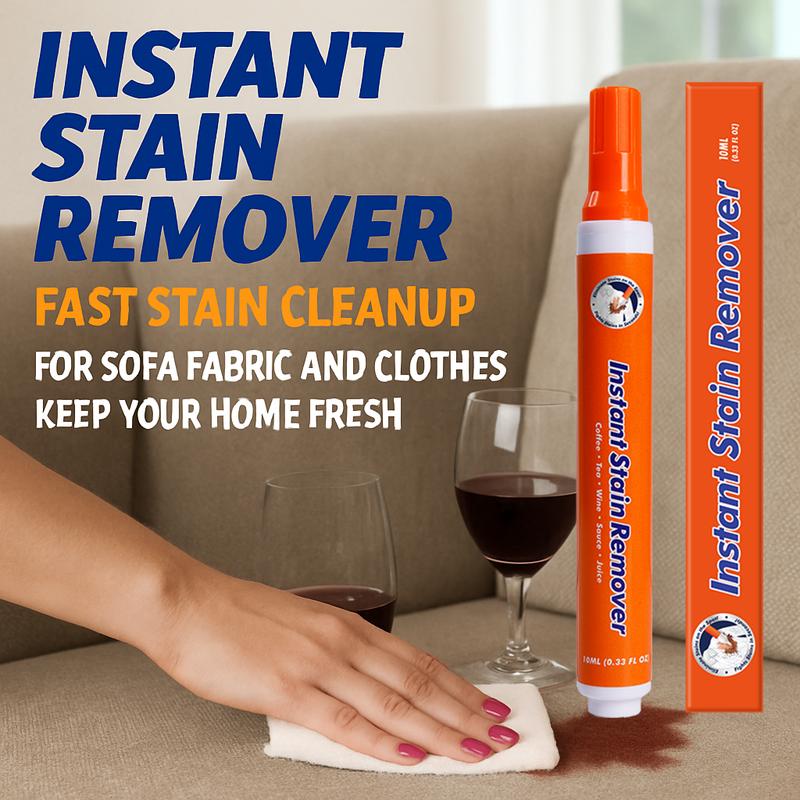 Instant Stain Remover Pen, Portable Quick Stain Eraser for Clothes and Fabric, Removes Coffee Wine Sauce Makeup Stains, Travel Friendly Pocket Cleaner, 3pcs