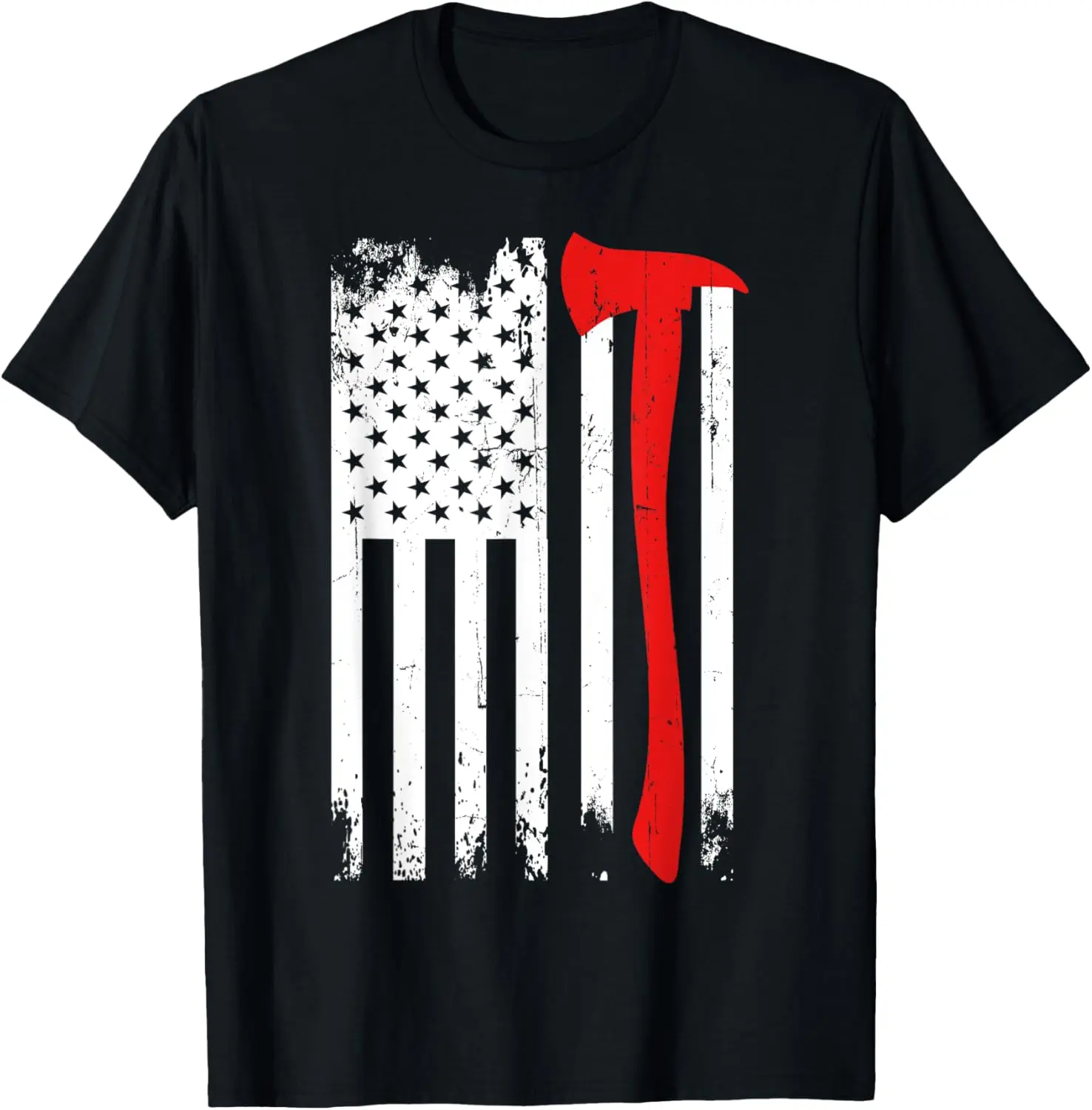 Firefighter Patriotic Fireman Firefighting Rescuer Volunteer T-Shirt