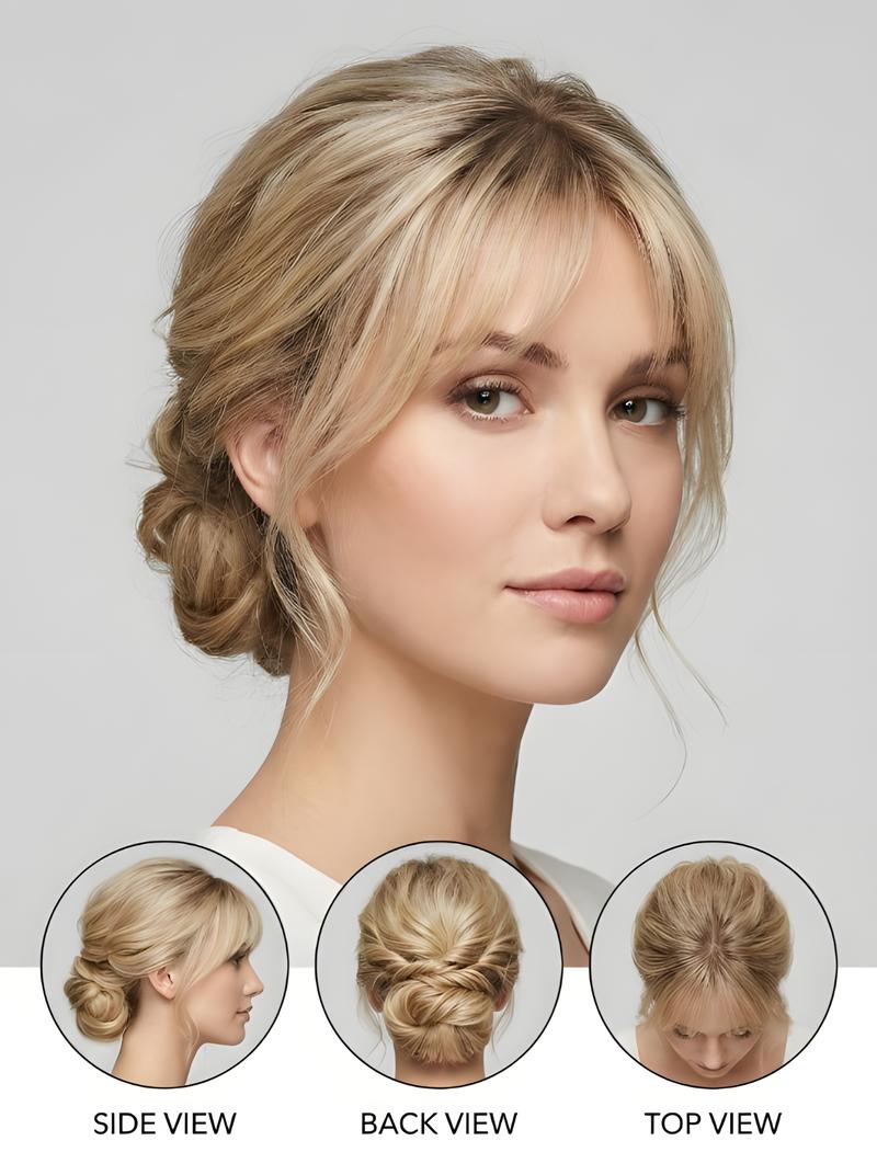 WearNGO 14 Inch Magic Paste Ponytail Extension, 100g 1 Piece Wavy Curly Synthetic Hairpiece, Seamless Invisible Wrap Around Pony Tail for Women, Heat Resistant (Multiple Colors)