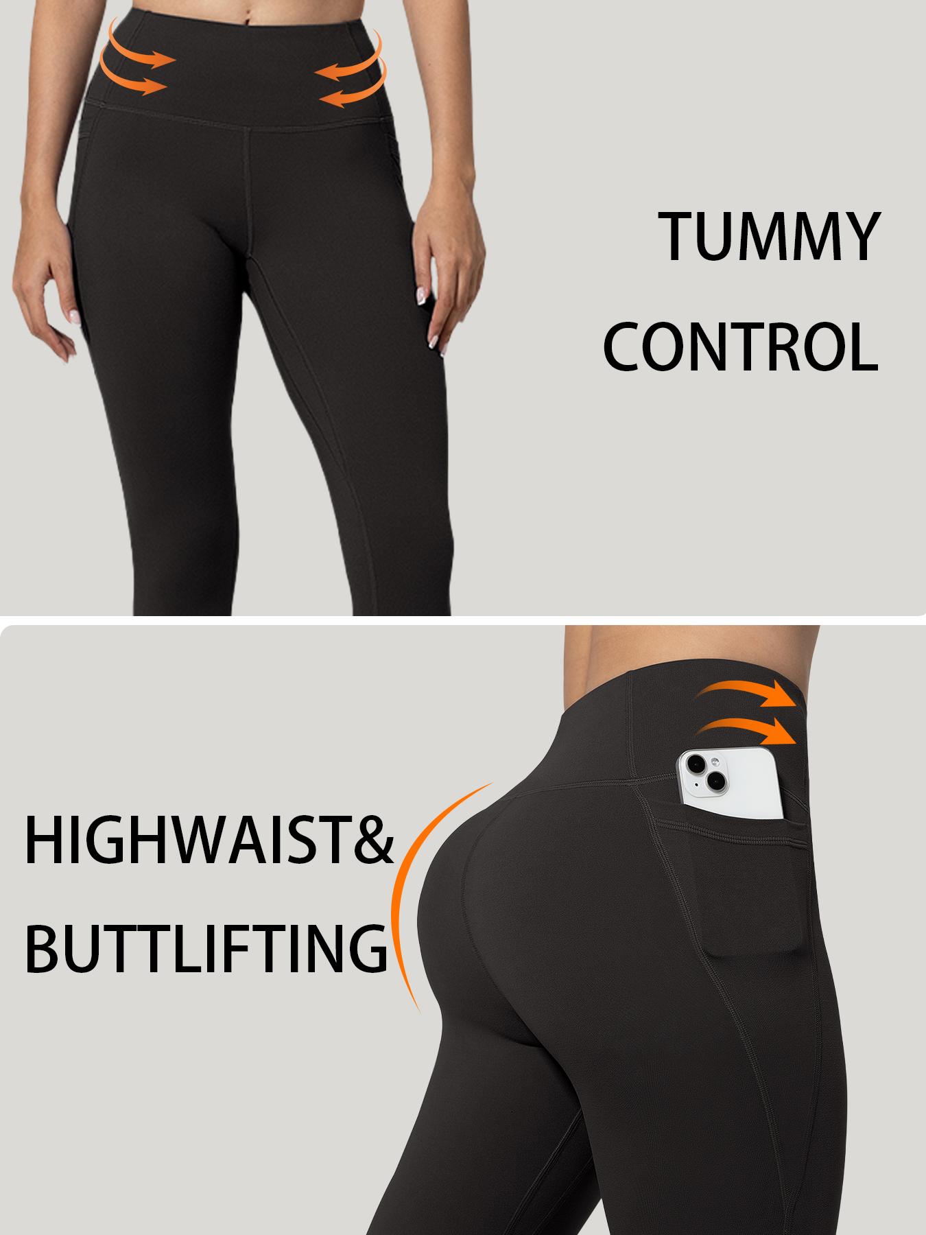 6 Pack High Waisted Leggings For Women Ultra Soft Stretch Slim Yoga Leggings With Pockets in Assorted Colors