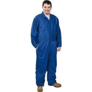 Stanco Safety Products Size XL Royal Blue HRC 2 Flame Resistant/Retardant Coveralls 46 to 48" Chest, Indura, 7 Pockets, Zipper Closure, Snap Cuffs, Straight Ankles FRI-681RB-XL