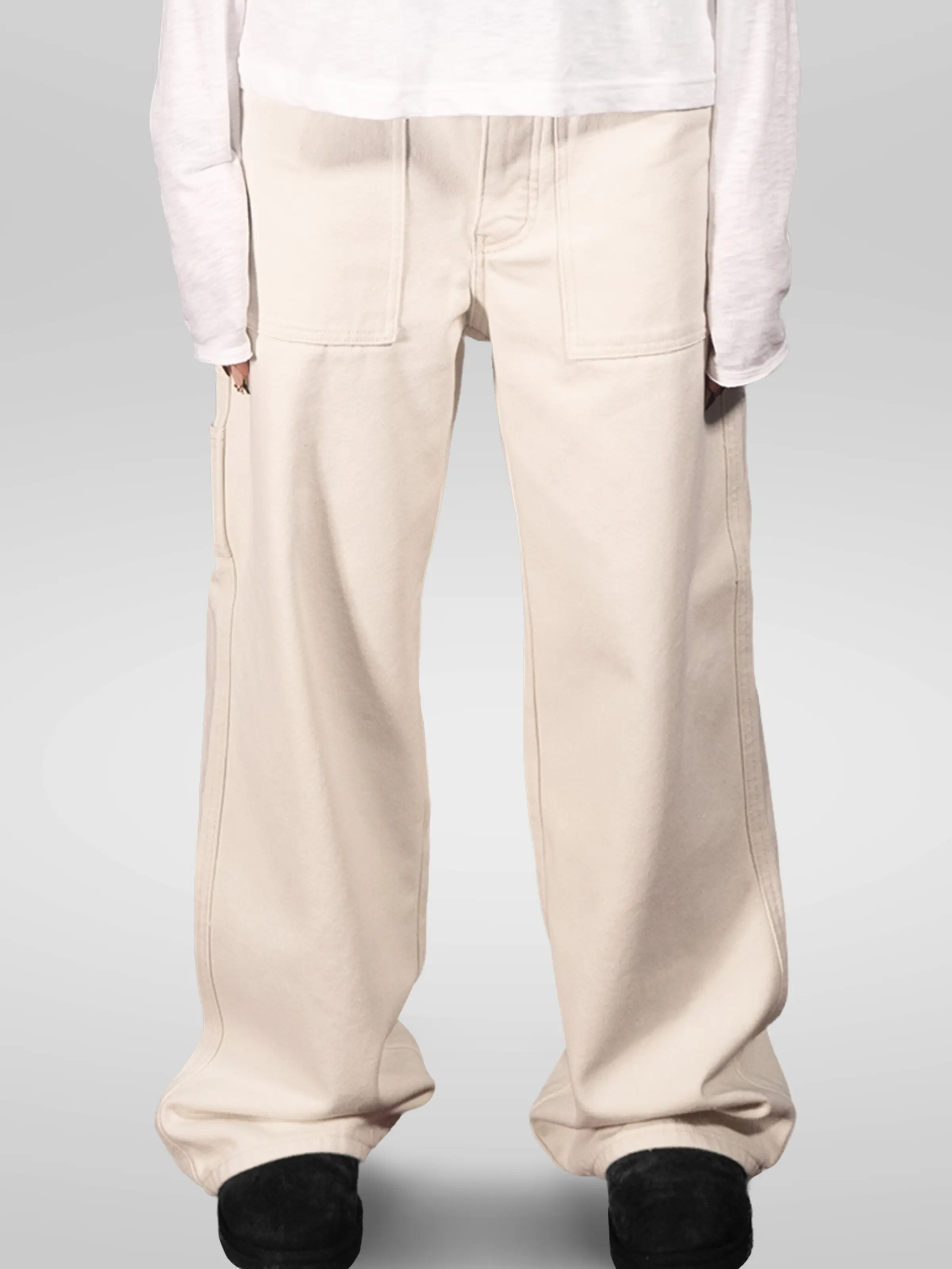 'Field' Cream Canvas Pants