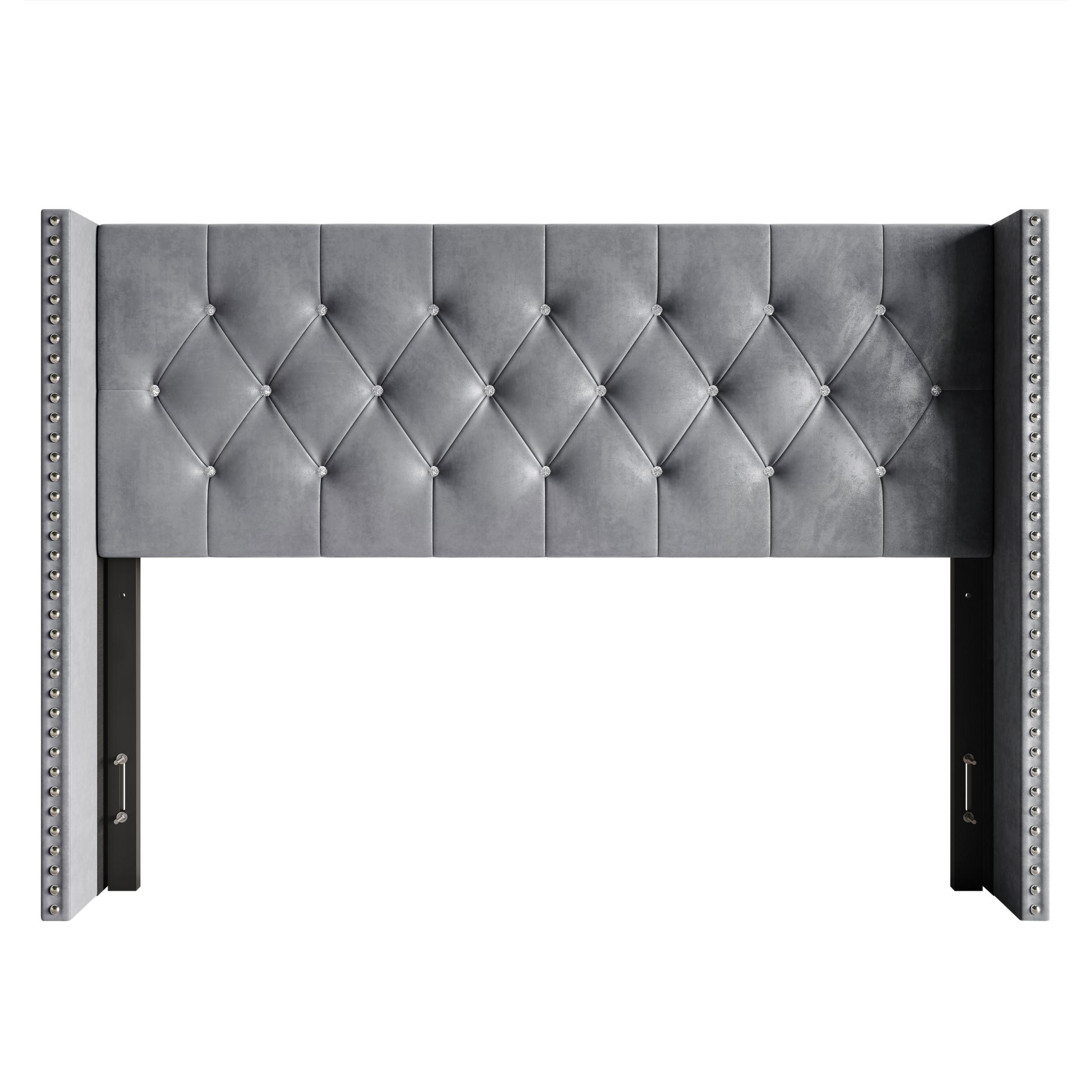 Favorer Gretna Tufted Upholstered Headboard with Nail Head Trimming for Stylish Bedding Decor Favorer Gretna Tufted Upholstered Headboard with Nail Head Trimming for Stylish Bedding Decor