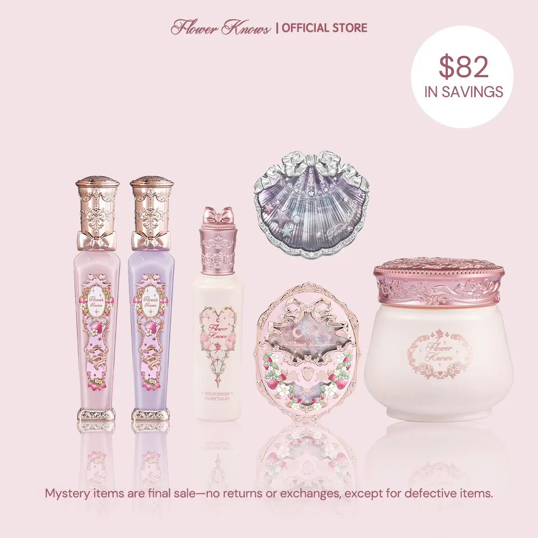 Flower Knows Joyful Glow Makeup Set, 6-Piece Surprise Multi-Pack, Limited-Edition Gift Sets for Women with Lipstick, Blush & Highlighter Flower Knows Joyful Glow Makeup Set, 6-Piece Surprise Multi-Pack, Limited-Edition Gift Sets for Women with Lipstick, Blush & Highlighter