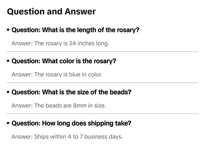 Our Lady of the Immaculate Conception Rosary