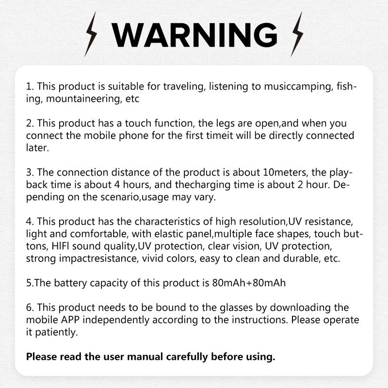 Unisex Multifunctional Smart Glasses – Wireless Communication, Music Streaming, High-Definition Lenses, Touch Control, iOS/Android Compatible