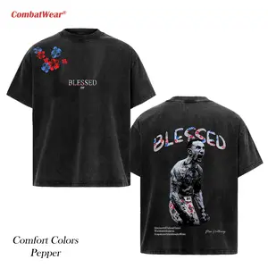 COMFORT COLORS Max Holloway Blessed V2 Tee, Blessed BMF T-shirt, UFC MMA Fan Custom Graphic Design, Gym Wear, Gift for Fighters, Sports Apparel