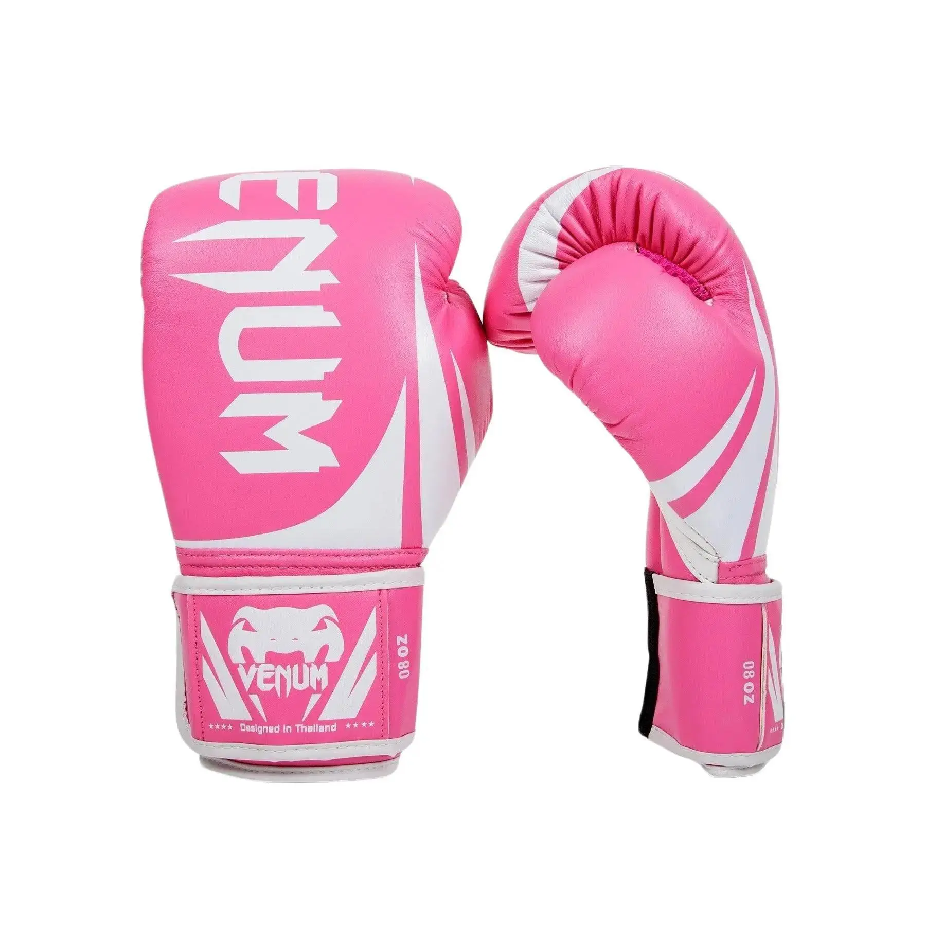 Venum Challenger 2.0 Unisex Martial Arts Style Lightweight Boxing Gloves - Pink PU Leather Fighting/Protective Gloves for Gym Training, Triple Density Foam Padding, Shock-Absorb Top Hand Protection, Large Velcro Wrist Strap, Affordable Performance, Fighti