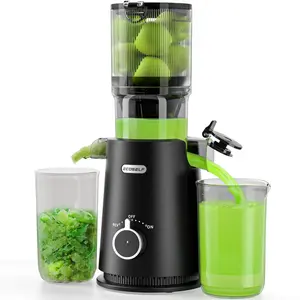 Cold Press Juicer, Hands Free,Juicer Machines with 13.67 inch Circ Feed Chute, Whole Fruit juicer, Juice Extractor for Vegetable and Fruit, High Juice Yield, Easy to Clean with Brush, Ice Fruit, Smart recipes App,2-year warranty