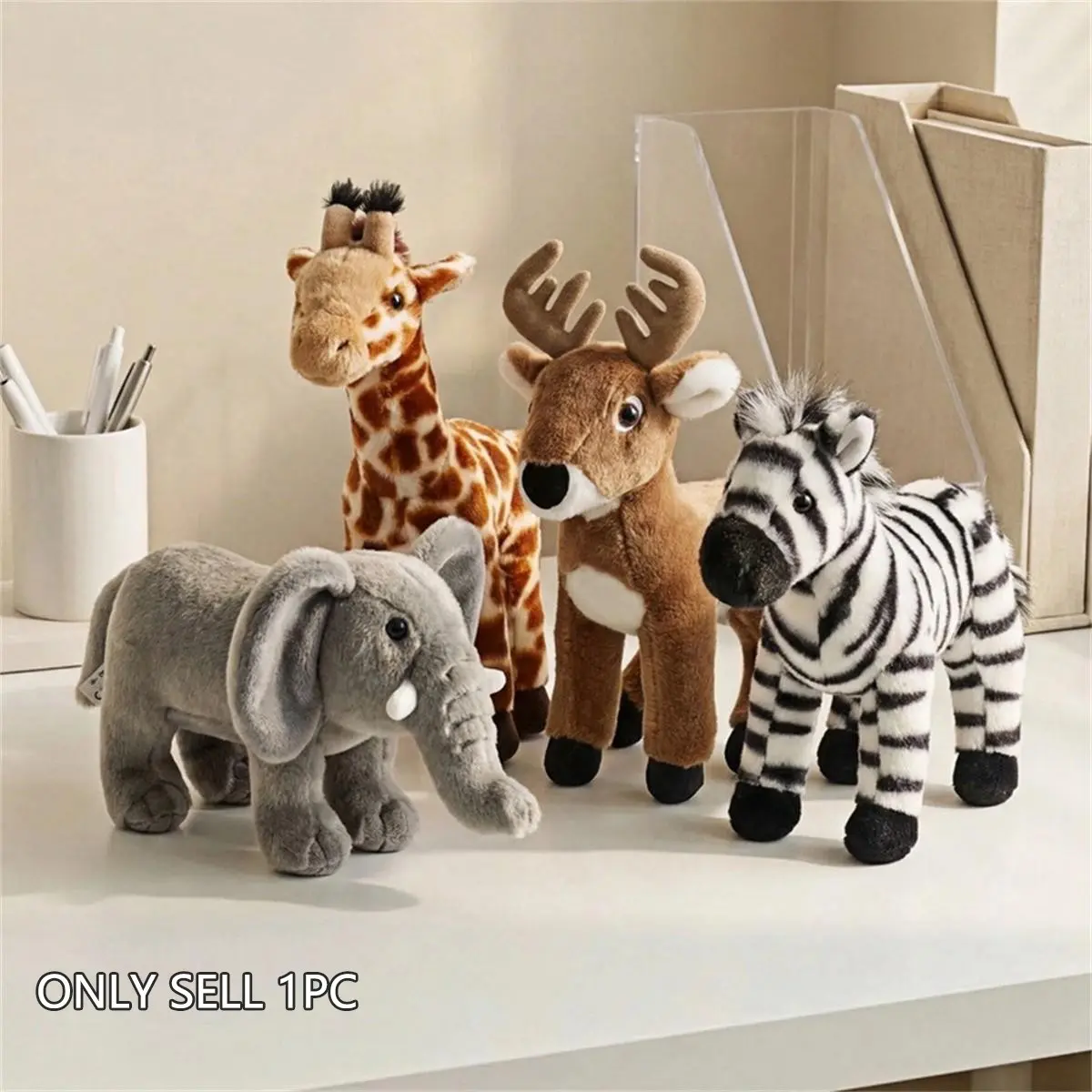 Standing Animal Plush Toys, Cute Animal Design, Soft Adorable Stuffed, Super Soft Fluffy Stuffed Animals, Soft Huggable Cuddly Gift, Cute Stuffed Animal Gifts, Giraffe/zebra/elephant, Home Decor, Car Decoration, Wedding Season, Kids Birthday