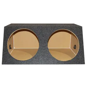 QPower QSMBASS12 Dual 12" Inch Sealed Angled Subwoofer Sub Box Speaker Enclosure