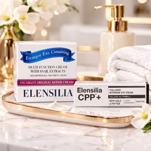 Elensilia Snail Repair Cream + Collagen CPP+ Eye Cream Set for Hydration Skin Repair & Anti-Aging Care
