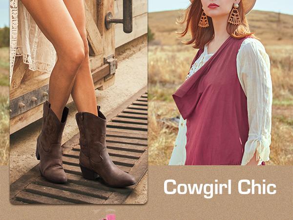 DREAM PAIRS Cowboy Boots for Women, Mid Calf Cowgirl Boots with Embroidery Round Toe Western Chunky Low Heel Shoes denim boots DREAM PAIRS Cowboy Boots for Women, Mid Calf Cowgirl Boots with Embroidery Round Toe Western Chunky Low Heel Shoes denim boots