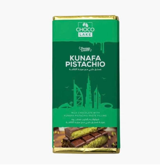 Dubai Chocolate Crunchy Kunafa Pistachio Bar 6.7 oz Exclusive Luxury Dessert Freshly Made Ideal for Gifting