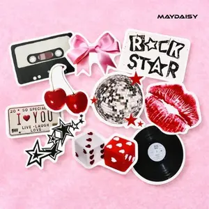 Girl Sticker books Set, Downtown Girly Aesthetic Coquette Stickers, Planner, Laptop Decals