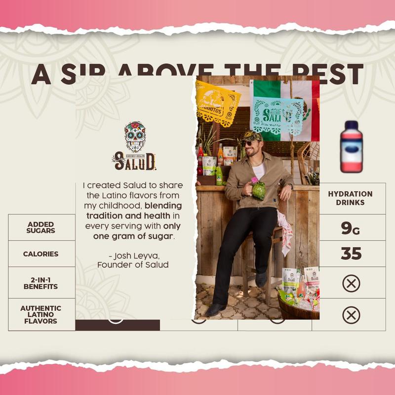Salud x Jarritos 2-in-1 Hydration Packets + Immunity Electrolytes Powder, Guava - Agua Fresca Drink Mix, Elderberry, Dairy & Soy Free, Non-GMO, Gluten Free, Vegan, 1g Sugar (15 Servings)