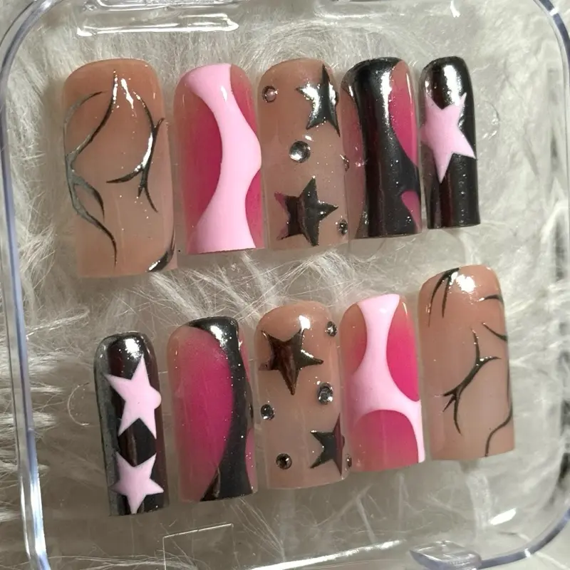 ACRYLIC or BUILDER GEL press ons - Star Diva ACRYLIC or BUILDER GEL press ons - Star Diva