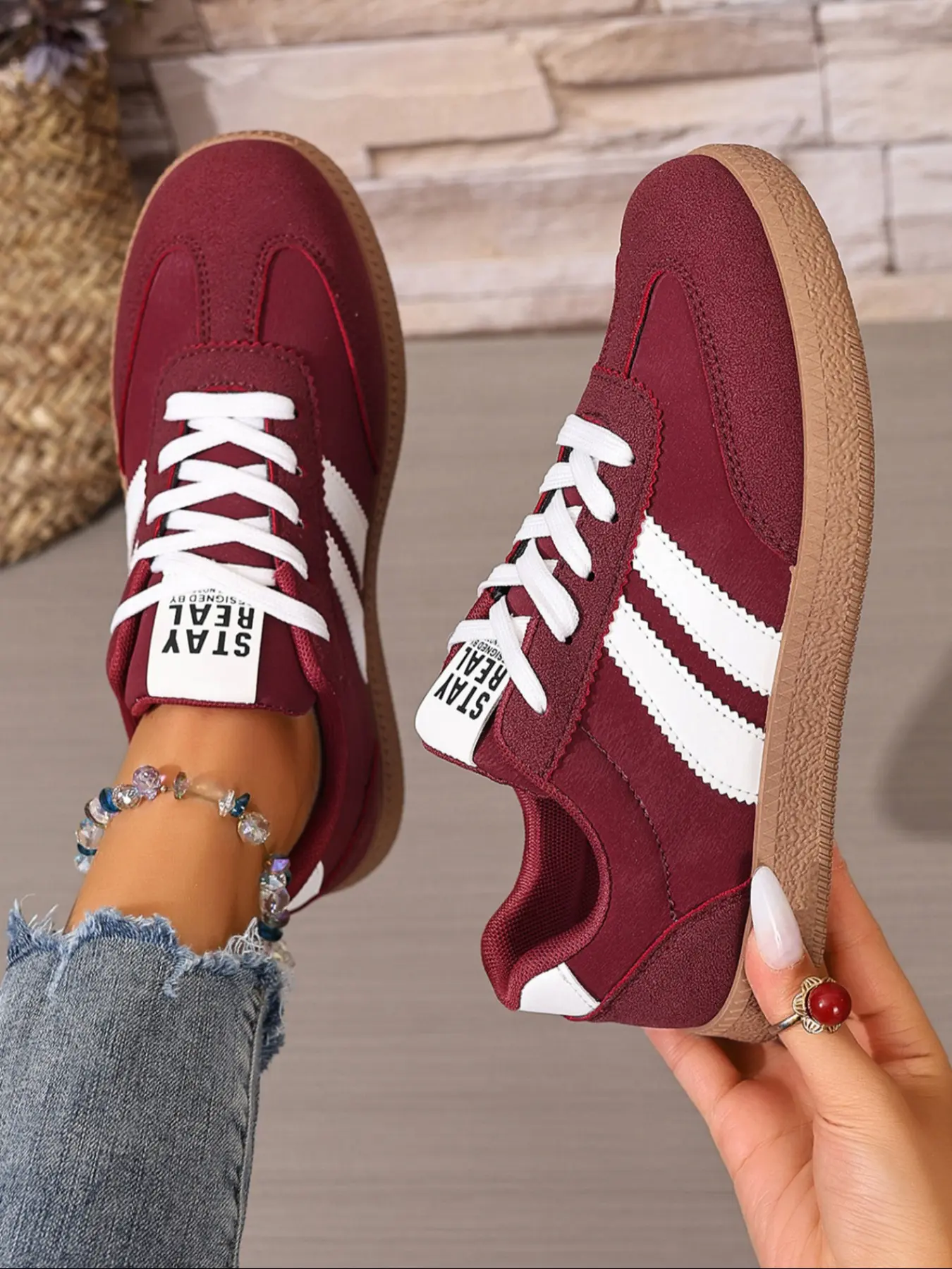Women's Casual Shoes Spring & Fall Elegant Fashion Round Toe Low Top Lace-Up Versatile Outdoor Sporty Trendy Running Shoes Casual Running Sneakers Walking Running Sneakers Shoe For Runners