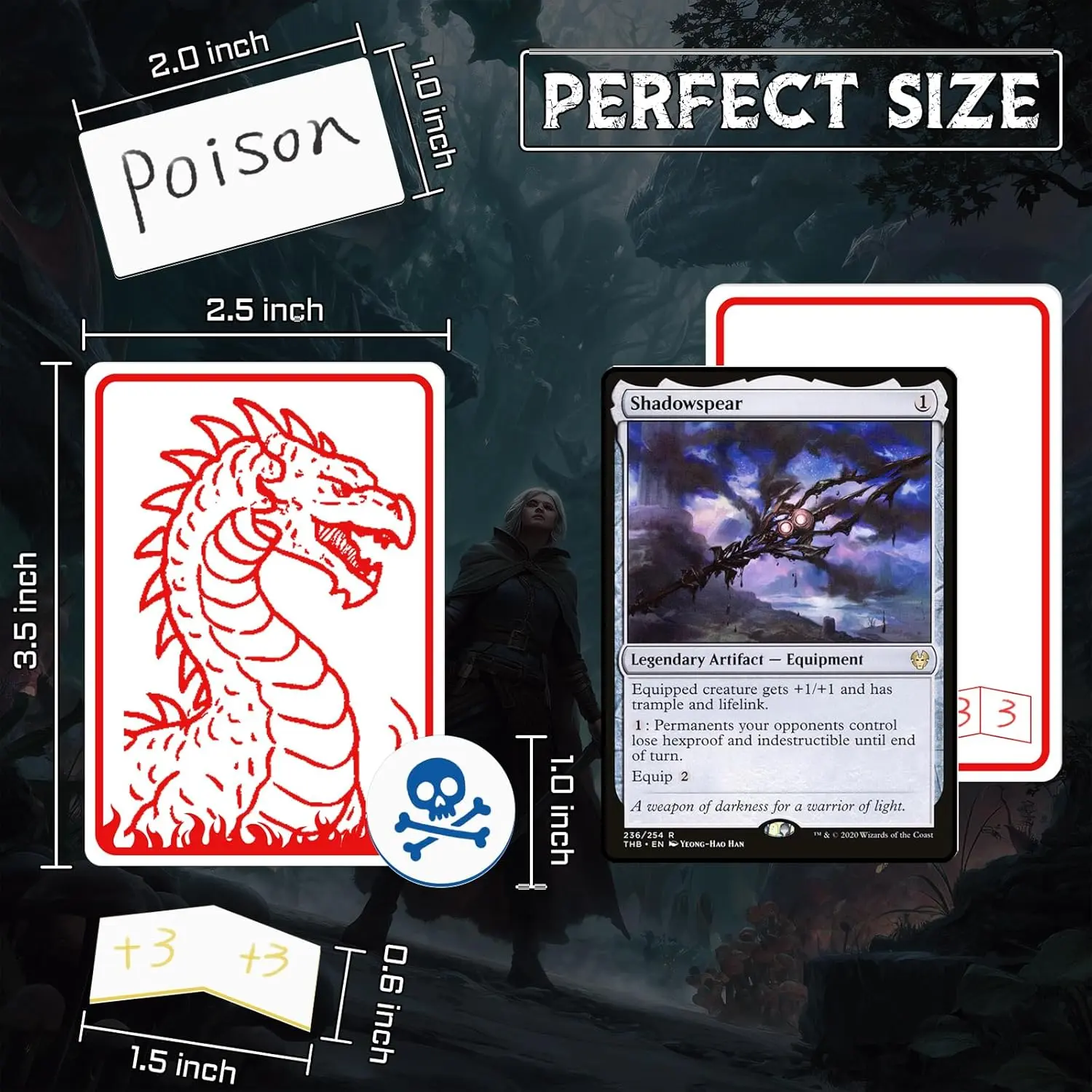 All-in-One Dry Erase MTG Tokens Gift Bundles - 50 Reusable Proxy Cards + 75 Blank Acrylic Counters & Tags Set with 5 Color-Coded Markers for TCG Players, Commander Decks & D&D - TikTok Shop All-in-One Dry Erase MTG Tokens Gift Bundles - 50 Reusable Proxy Cards + 75 Blank Acrylic Counters & Tags Set with 5 Color-Coded Markers for TCG Players, Commander Decks & D&D - TikTok Shop
