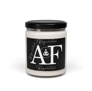 Regulated AF Typography Candle | Scented Soy Candle 9oz