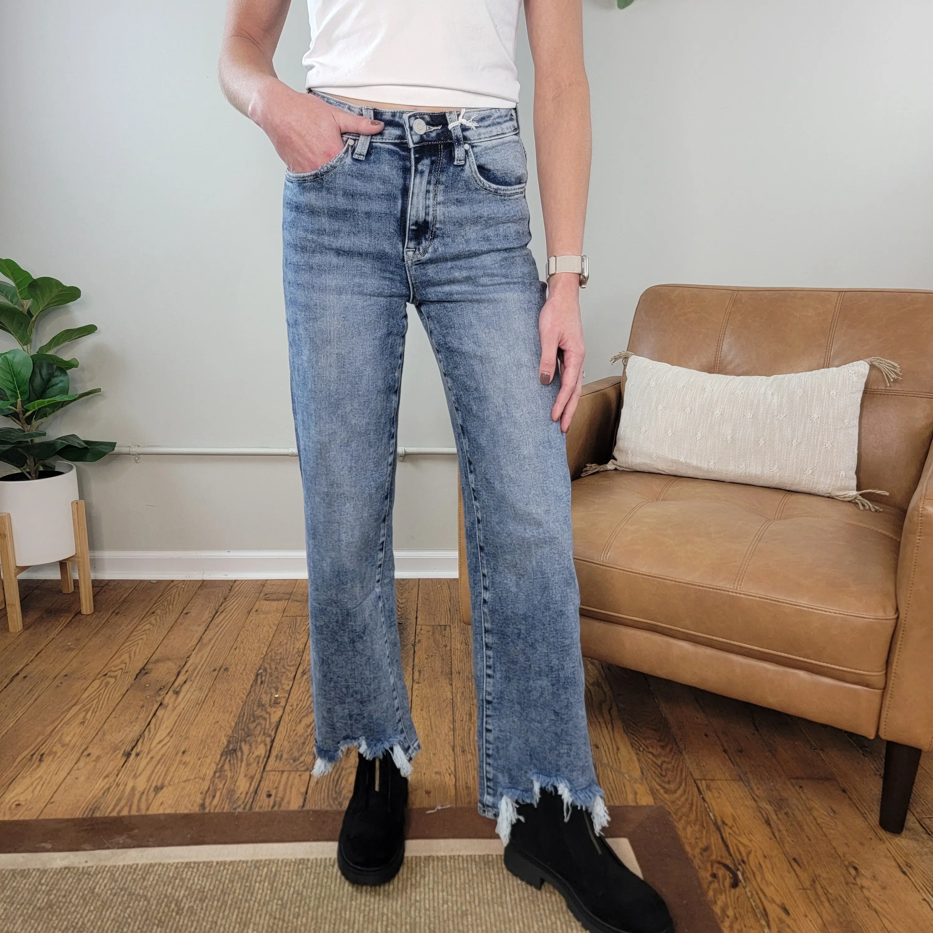Diana High Rise Slim Wide Leg Jeans from Petra
