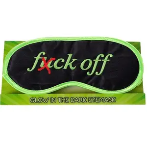 FU#% OFF Sleep Mask - Glow in Dark Sleeping Eye Blindfold Soft EyeMask