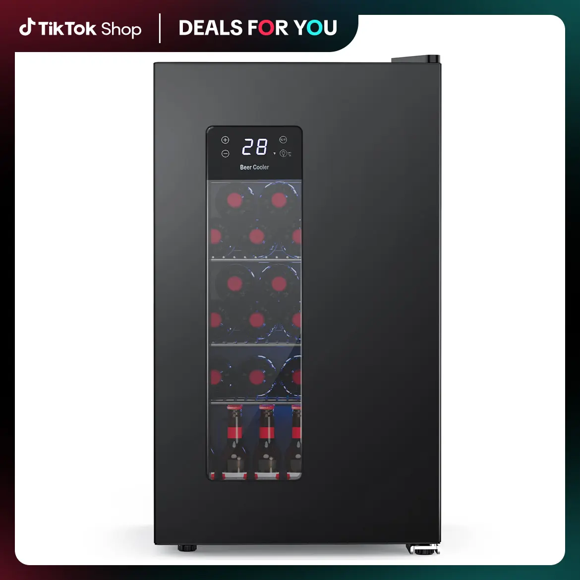 Deals For You Days Cowsar Beverage Refrigerator with Freezer, 2.6 Cu.Ft Compact Refrigerator, Reversible Door, Adjustable Thermostat, Mini Fridge for Bedroom, Office