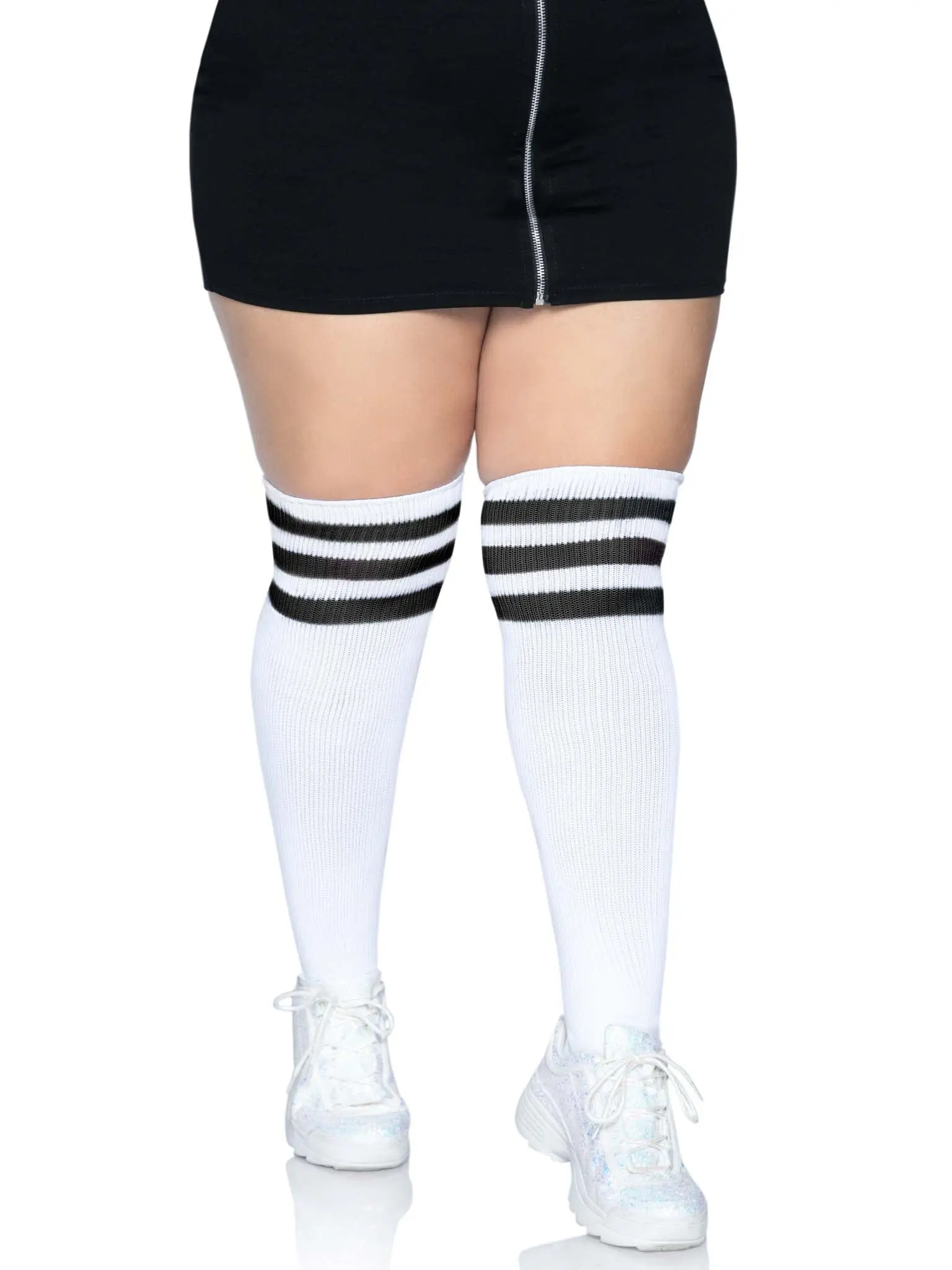 Over-the-Knee Socks with 3-Band Top in a Soft Hosiery Fabric, Perfect for Shorts and Skirts for a Fun Summer Vibe, Sporty, Stripe