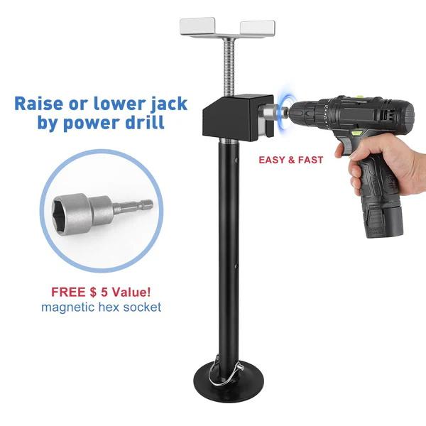 【GARVEE】 Adjustable Heavy-Duty Steel RV Slide Out Support Jacks Available in 2 or 4 Pack, with Capacities of 5,000 or 10,000 Lbs, Height Range 21.06" to 34.25", Black Finish for Reliable RV Support