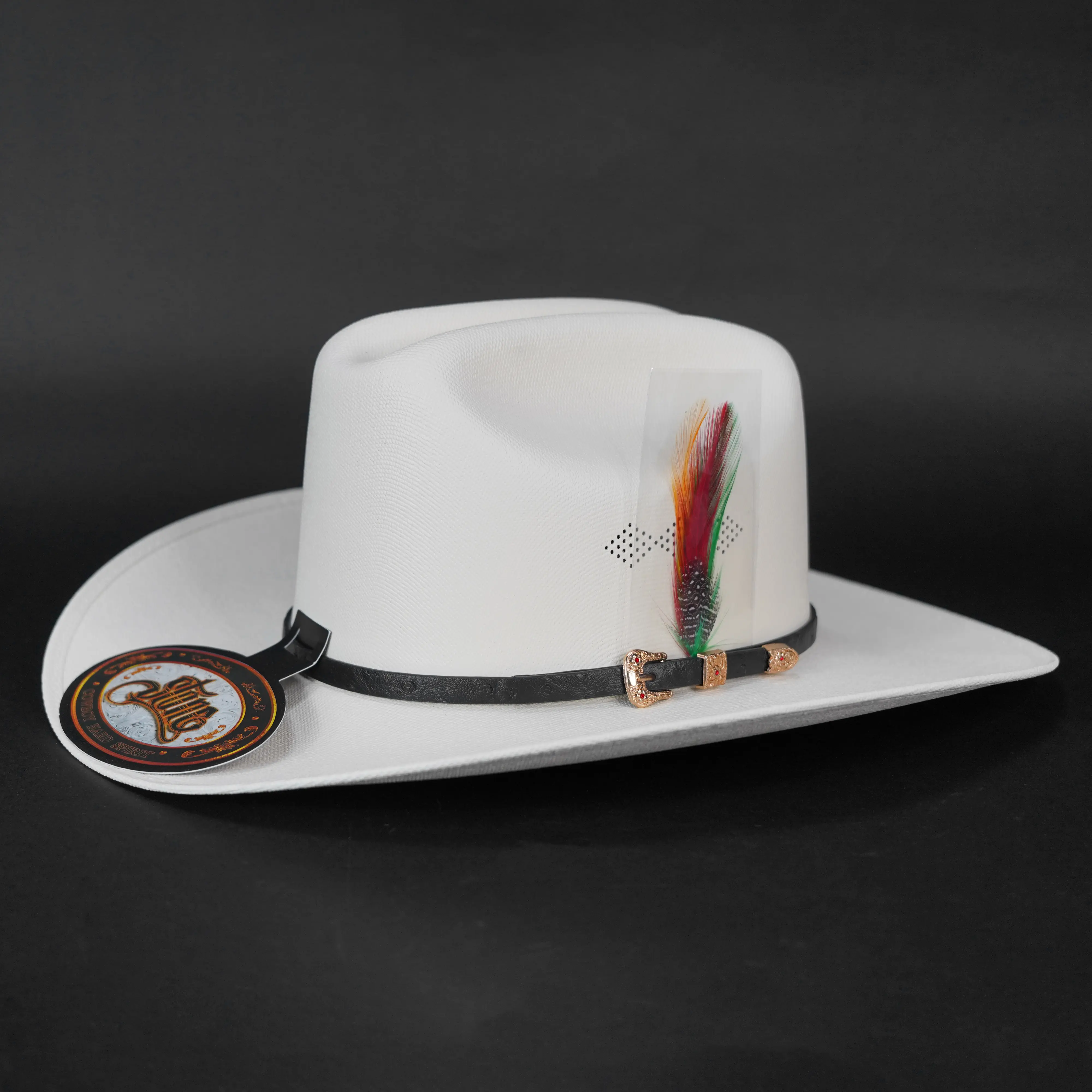 Stone Lona Chaparral 50X Cowboy Hat x3.5" Brim Short Crown 4.5" Estilo Sinaloa Toquilla Negra