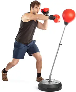 Techtools Punching Bag with Stand, Boxing Bag for Teens & Adults - Height Adjustable - Speed Bag for Training, Boxing Equipment, Stress Relief & Fitness Tech Tools