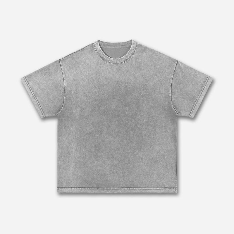 Sopula Studio Men Vintage I Am Allergic To People Graphic Acid Wash Casual Streetwear gray Tshirt