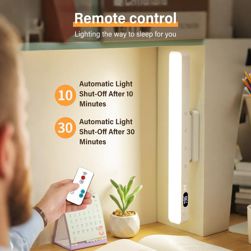 5W Rechargeable Light Bar - Touch Control 3-Color Adjustable, 120 LED Mirror Light with Magnetic Base, Battery Powered Stick-on Lamp for Cabinet, Closet, Kitchen, Bedroom, Bathroom, Wall