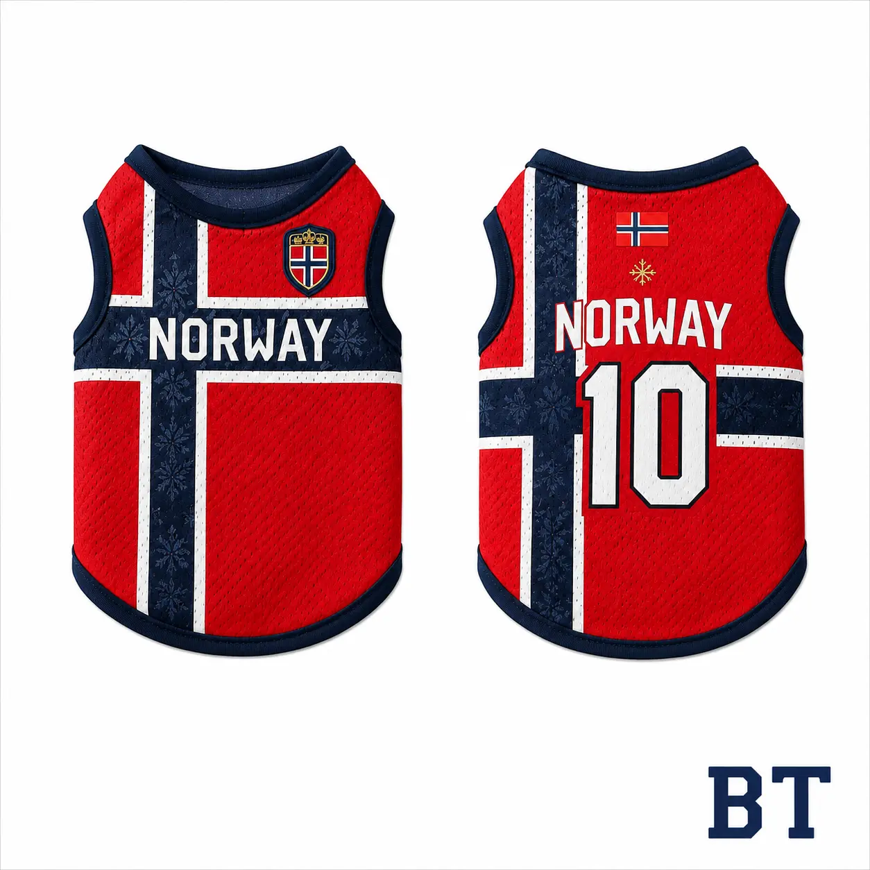 Print Norway Pet Soccer Jersey, Norway Crewneck Jersey Shirt for Dogs Cats, Soccer Outfit for Dogs Cats, Gift for Dogs Cats