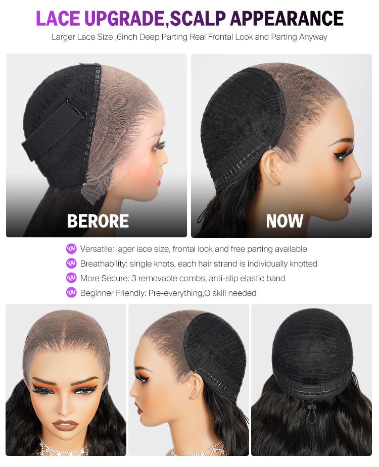 [Glueless Curly Wig] Megalook 13x6 Glueless Lace Frontal Wig Deep Curly Pre Bleached Tiny Knots Natural Invisible Hairline Put On Go Wigs For Beginners