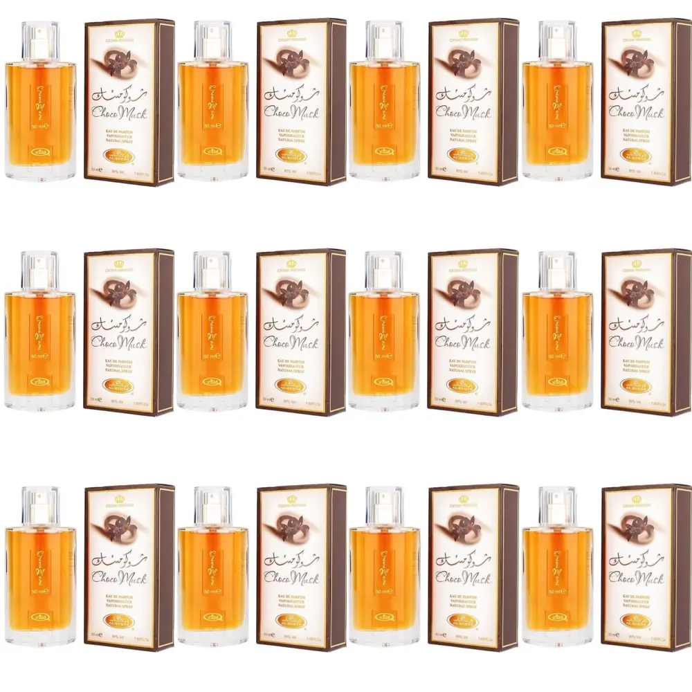 Choco Musk 12 Pack Eau de Parfum Spray Unisex 1.7 Oz / 50 ml Each Sweet Vanilla Chocolate Amber Cologne Perfume